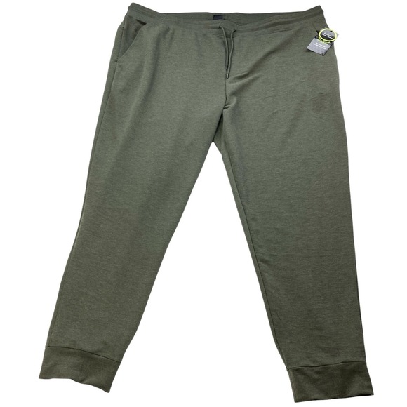 Athletic Women's Driworks Jogger Plus 3XL Drawstring Waist Green Knit Pullon NWT - Picture 2 of 10